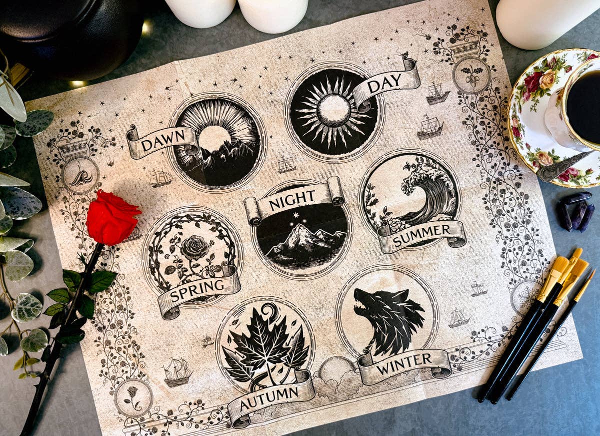 A Court of Thorns and Roses: Prythian World Map (16'' x 20'')