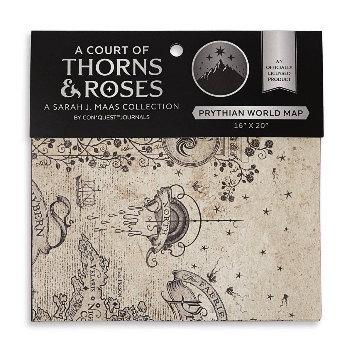 A Court of Thorns and Roses: Prythian World Map (16'' x 20'')