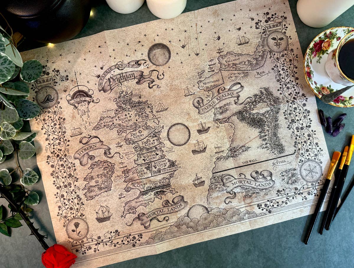 A Court of Thorns and Roses: Prythian World Map (16'' x 20'')
