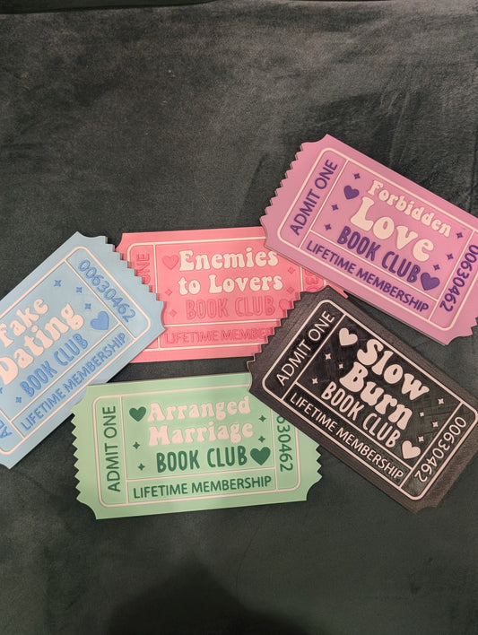 Bookish Shelf Sign Ticket