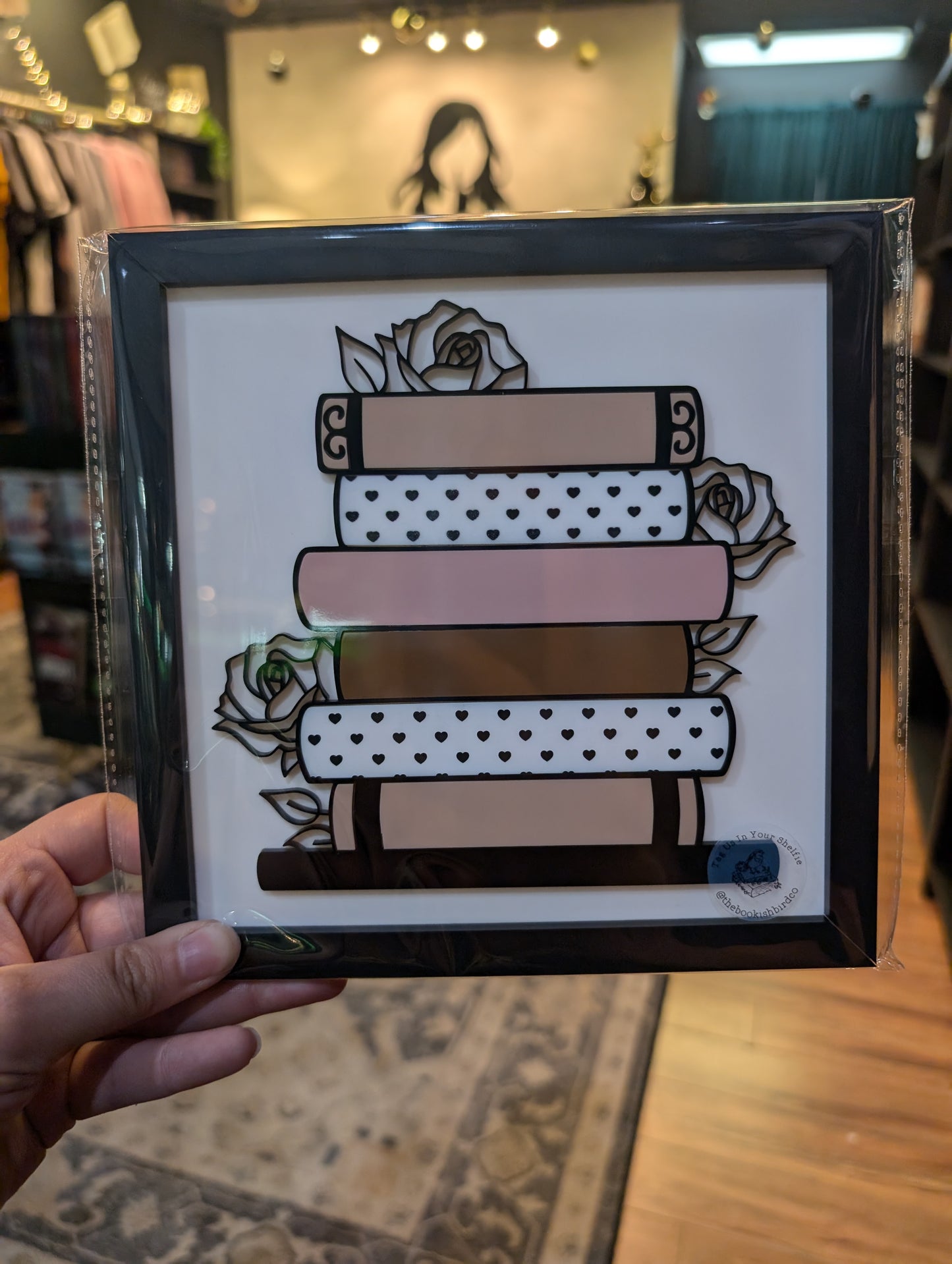 Book Stack Framed Sign